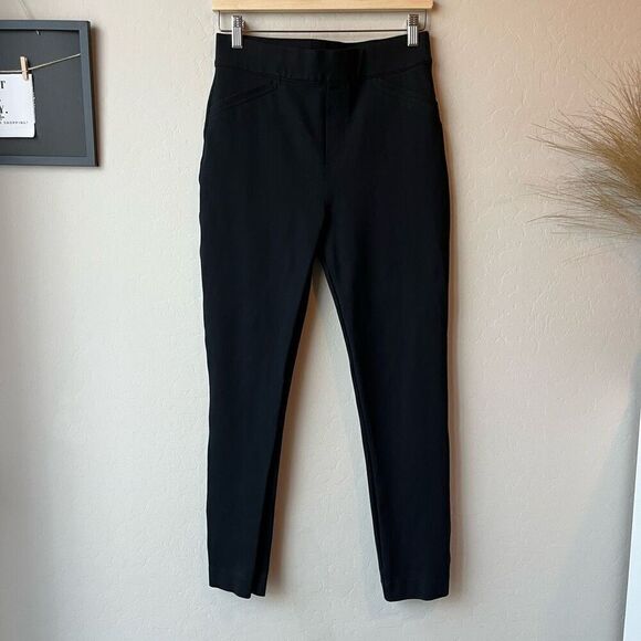 SPANX Trousers The Perfect Pant Black Seam Pull On Slim Pants Size‎ Tall M - Picture 1 of 10
